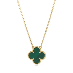 Van Cleef Arpels Vintage Alhambra Green Malachite Necklace
