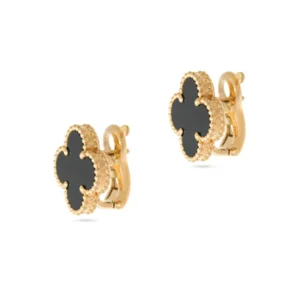 Van Cleef Arpels Vintage Alhambra Onyx Earrings