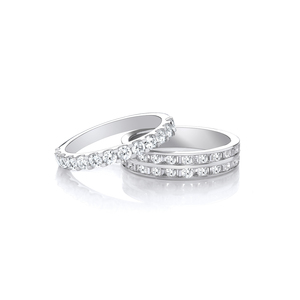 Diamond set wedding ring